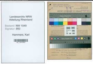 Entnazifizierung Karl Hammers , geb. 02.10.1899 (Betriebsleiter)