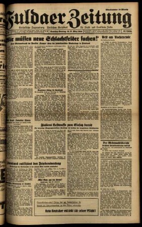 Ausgabe vom Samstag, den 16. März 1940.