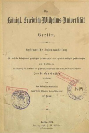 Stempel: Stadtbücherei. Berlin-Steglitz ; Oeffentliche Lesehalle. Steglitz