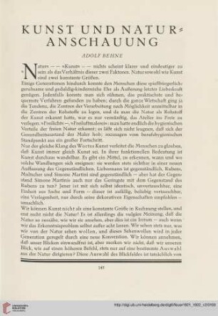 3: Kunst und Naturanschauung