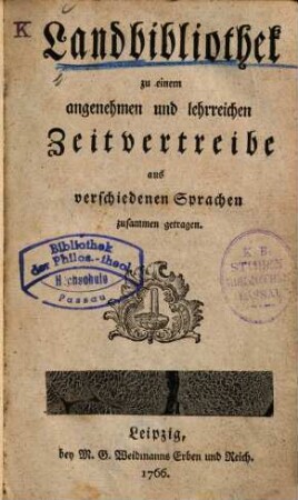 Landbibliothek zu einem angenehmen und lehrreichen Zeitvertreibe : aus verschiedenen Sprachen zusammen getragen, 11. Der großmüthige Britte, oder bewährte Nachrichten