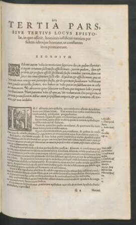 Tertia Pars, Sive Tertius Locus Epistolae ...