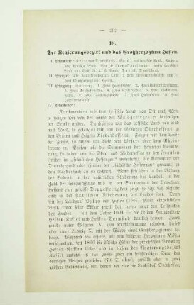 18. Der Regierungsbezirk und das Großherzogtum Hessen