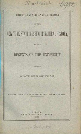 Annual report. 37. 1884