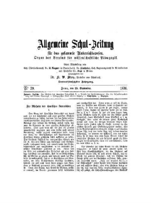 Zur Methode des chemischen Unterrichtes