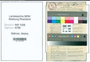 Entnazifizierung Alwine Wehner , geb. 13.04.1906 (Lehrerin)