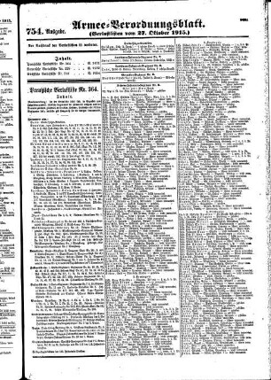 754. Ausgabe. Mittwoch, 27. Oktober 1915