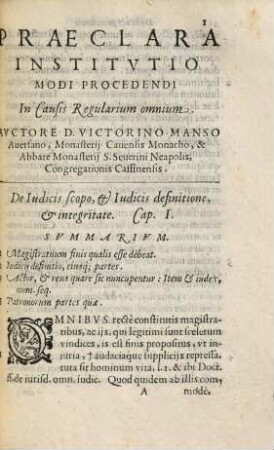 Praeclara institutio modi procedendi in causis regularium omnium