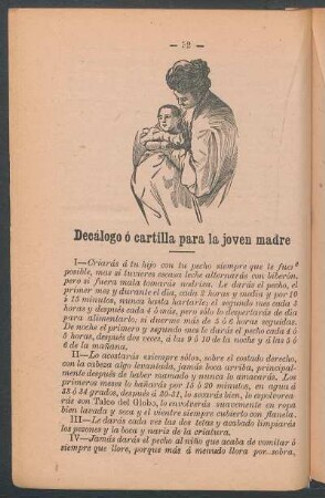Decálogo o cartilla para la joven madre