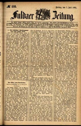 Ausgabe vom Freitag, den 07. Juli 1882.