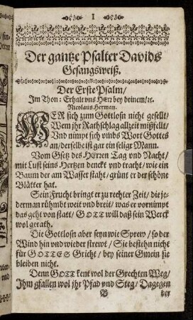Der ganze Psalter Davids Gesangsweiß.