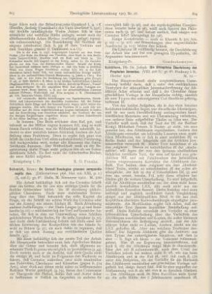 804-805 [Rezension] Schäfers, Joseph, Die äthiopische Übersetzung des Propheten Jeremias