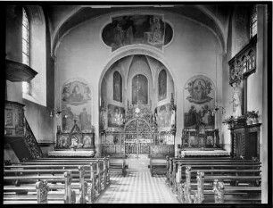 Baden-Baden Klosterkirche Heilig-Grab Innenansicht zum Chor (17./18. Jahrhundert)