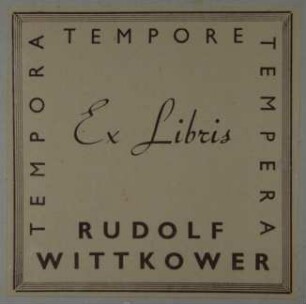 Wittkower, Rudolf / Exlibris