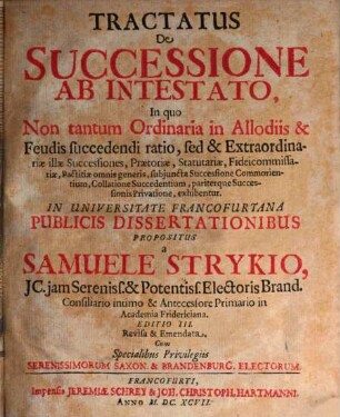 Tractatus de successione ab intestato