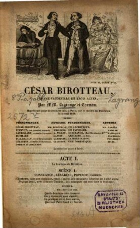 César Birotteau : drame-vaudeville en 3 actes