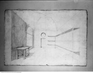 Album des Orazio Grassi, Perspektivische Studie eines Innenraums
