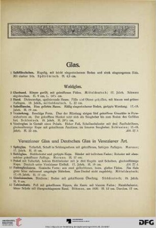 Glas (Nr. 1-67)
