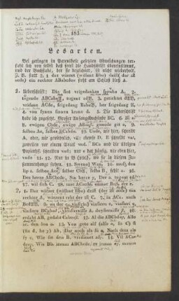 Lesarten.
