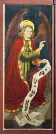 Geisenheimer Dreikönigsaltar — Verkündigung an Maria — Erzengel Gabriel