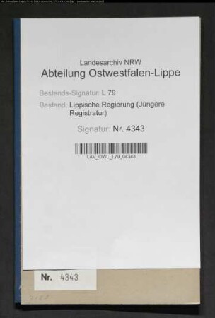 Wiederbesetzung erledigter Präbenden des Stifts St. Marien zu Lemgo