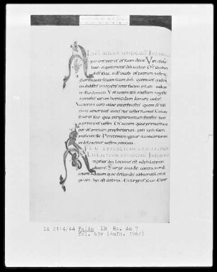 Epistolar — Initialen A?, Folio 63verso