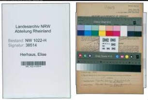 Entnazifizierung Elise Herhaus , geb. 18.09.1886 ()