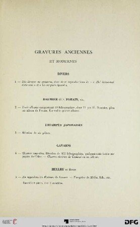 Gravures anciennes (Nr. 1-71)