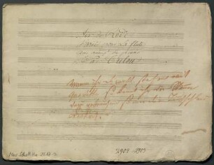 Variations, fl, pf, op. 10, G-Dur, Excerpts, Arr - BSB Mus.Schott.Ha 2617-2 : [title page, fl] Air de Rode // Varié pour la flute // avec accomp' de piano // Par Tulou