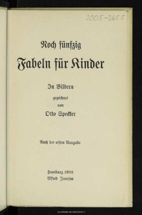 Noch fünfzig Fabeln für Kinder