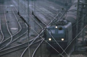 Untertürkheim Rbf Gleisanlagen Quertragwerk Fahrleitung Lok Baureihe 140