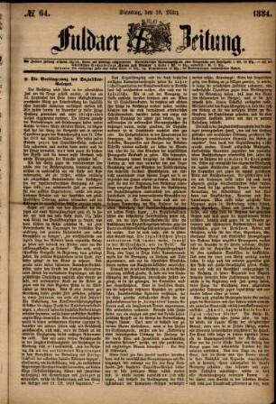 Ausgabe vom Dienstag, den 18. März 1884.