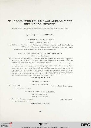 Handzeichnungen und Aquarelle, Miniaturen (Nr. 33-429)