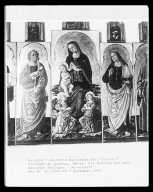 Die Madonna mit Kind zwischen Heiligen