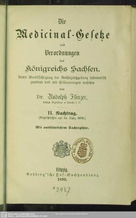 (nach,2): Nachtrag 2 - Abgeschlossen am 15.3.1899