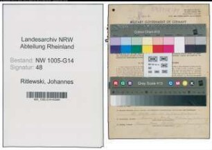 Entnazifizierung Johannes Ritlewski , geb. 17.02.1903 (Wachmann)