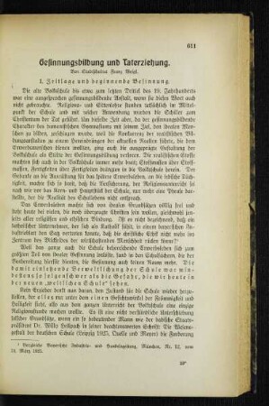 Gesinnungsbildung und Taterziehung