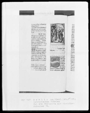 Brevier aus Namur — Der Evangelist Johannes und der vergiftete Becher, Folio 40verso