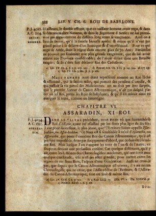 Chapitre VI. Assaradin, XI. Roi