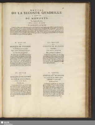 Devises De La Seconde Quadrille
