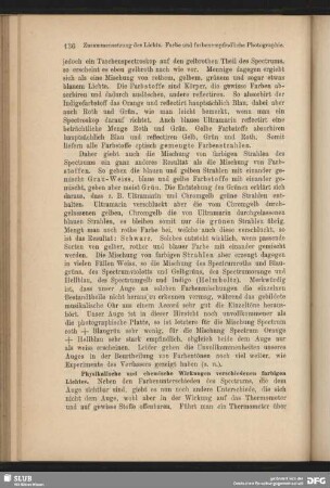 Physikalische und chemische Wirkungen verschiedenen farbigen Lichtes