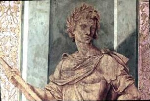 Statuen der zwölf römischen Kaiser von Julius Cäsar bis Domitian (Sockelinschriften zerstört)