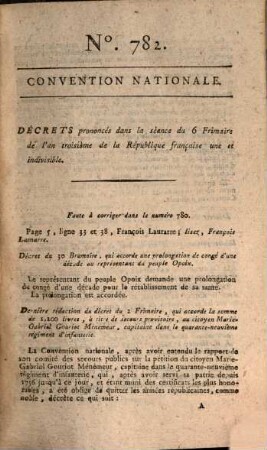 Collection générale des décrets rendus par la Convention Nationale. 47. 1794