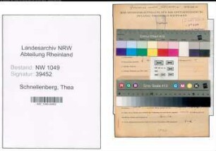 Entnazifizierung Thea Schnellenberg , geb. 05.02.1911 ()