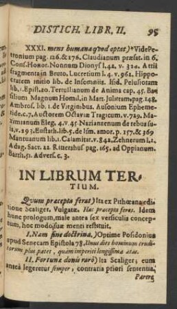 In Librum Tertium.