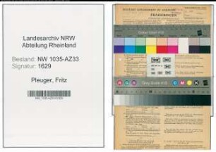 Entnazifizierung Fritz Pleuger , geb. 24.12.1910 (Elektriker)