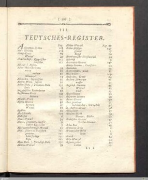 III. Teutsches - Register.