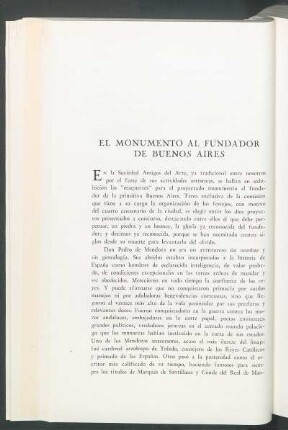 El monumento al fundador de Buenos Aires