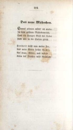 Das neue Mährchen.