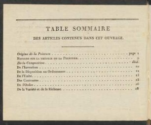 Table Sommaire Des Articles Contenus Dans Cet Ouvrage.